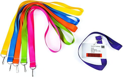 Fun Express Colorful Neon Lanyards (1 Dozen) ID Badge Holder Lanyards, Neck Lanyards, DIY Name Badge Holders, Nylon, 35" Long in Saudi Arabia