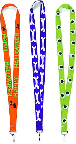 Fun Express Colorful Neon Lanyards (1 Dozen) ID Badge Holder Lanyards, Neck Lanyards, DIY Name Badge Holders, Nylon, 35" Long in Saudi Arabia