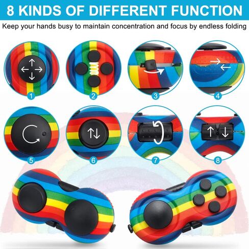 10 عبوات من فيدجيت سبينر للأطفال والكبار، مكعب معدني 2 في 1 لإصبع المطرقة، أحجار بيض خشخيشة مغناطيسية، مكعب إنفينيتي، درع جيروسكوبي بأطراف الأصابع لتخفيف التوتر، هدية لعبة مكتب المكتب in Kuwait