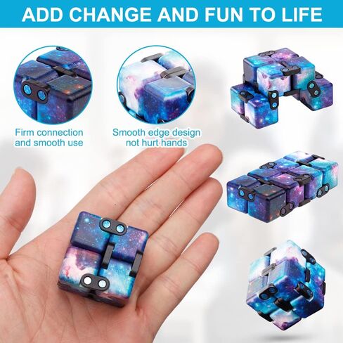 10 عبوات من فيدجيت سبينر للأطفال والكبار، مكعب معدني 2 في 1 لإصبع المطرقة، أحجار بيض خشخيشة مغناطيسية، مكعب إنفينيتي، درع جيروسكوبي بأطراف الأصابع لتخفيف التوتر، هدية لعبة مكتب المكتب in Kuwait