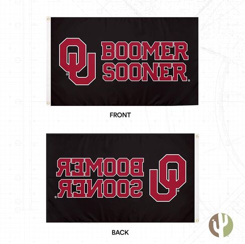 Desert Cactus University of Oklahoma Flag Sooners Flag Banners 100% Polyester Indoor Outdoor 3x5 feet Flags (Style S) in Saudi Arabia