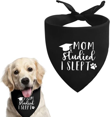 باندانا التخرج للكلاب، وشاح مثلث أسود للتخرج للكلاب، صدريات منديل قابلة للتعديل للحيوانات الأليفة قابلة للغسل، ملابس للكلاب، هدية باندانا التخرج للكلاب الصغيرة والمتوسطة والكبيرة، مستلزمات حفلات التخرج in Kuwait