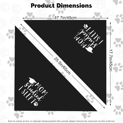 باندانا التخرج للكلاب، وشاح مثلث أسود للتخرج للكلاب، صدريات منديل قابلة للتعديل للحيوانات الأليفة قابلة للغسل، ملابس للكلاب، هدية باندانا التخرج للكلاب الصغيرة والمتوسطة والكبيرة، مستلزمات حفلات التخرج in Kuwait