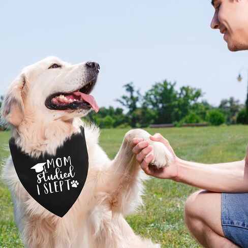 باندانا التخرج للكلاب، وشاح مثلث أسود للتخرج للكلاب، صدريات منديل قابلة للتعديل للحيوانات الأليفة قابلة للغسل، ملابس للكلاب، هدية باندانا التخرج للكلاب الصغيرة والمتوسطة والكبيرة، مستلزمات حفلات التخرج in Kuwait