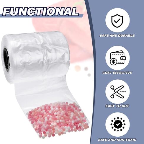 Poly Tubing Roll 2 Mil Thickness Clear LDPE Poly Tube Bags Flat Poly Tubing Candy Lei Tubing Roll 8'' Wide x 1000ft Long for Packaging Storage Moving Supplies(8'' Wide x 1000' Long) in Saudi Arabia