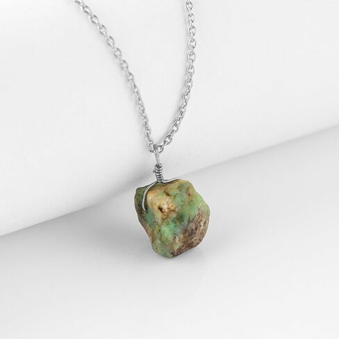 Raw Crystal Necklace, Amethyst Rough Stone Necklace, Dainty Stone Pendant, Healing Crystals Healing Stone Pendant for Beauty, Love and Positive Energy, Jewelry Gift in Kuwait