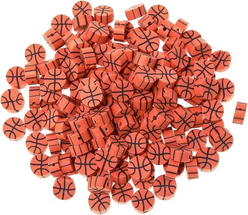 200Pcs Baseball Spacer Loose Beads Sports Ball Polymer Clay Beads for DIY Bracelet Earring Necklace Jewelry Making in Saudi Arabia