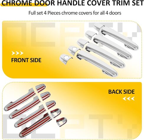 OCPTY 4PCS Door Handle Covers 2008-2012 for Scion xB 2003-2013 for Toyota Corolla 2003-2012 for Toyota Matrix 2001-2011 for Toyota RAV4 2007-2011 for Toyota Yaris Exterior Driver Side & Passenger Side in Saudi Arabia