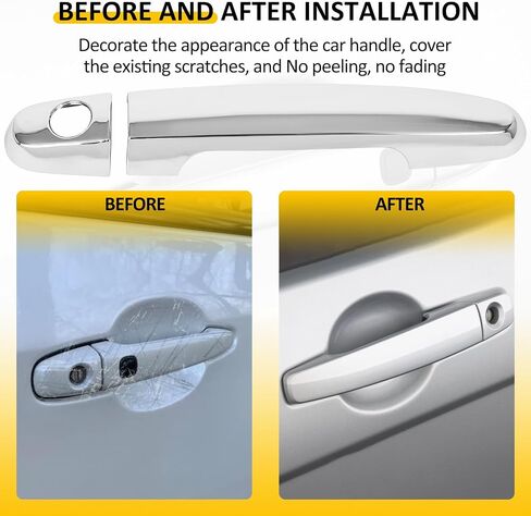 OCPTY 4PCS Door Handle Covers 2008-2012 for Scion xB 2003-2013 for Toyota Corolla 2003-2012 for Toyota Matrix 2001-2011 for Toyota RAV4 2007-2011 for Toyota Yaris Exterior Driver Side & Passenger Side in Saudi Arabia