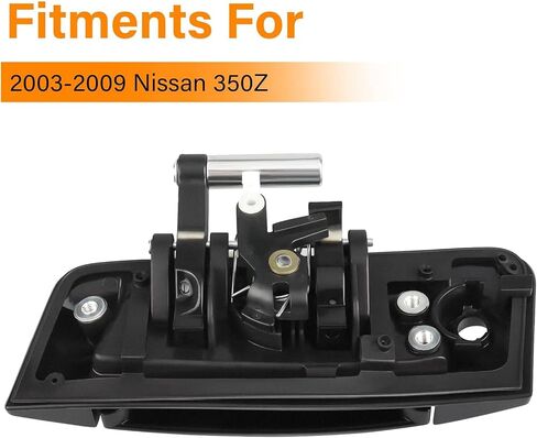 Front Left Driver Side Door Handle Exterior fit for Nissan 350Z 2003 2004 2005 2006 2007 2008 2009, Outside, 80607-CD41E 80607-CD40B 80607-CD40E, with Key Hole, Black in Saudi Arabia