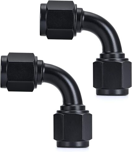 2 قطعة 10AN أنثى إلى 10AN أنثى مستقيم قطب مقرنة تركيب محول الاتحاد خرطوم نهاية الألومنيوم بأكسيد الأسود in Kuwait