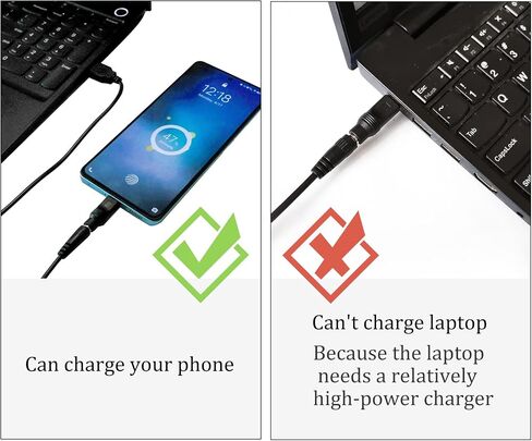 USB C to DC 5.5mm x 2.1mm Power Cable Cord, USB C Input to DC 12V Out Charging Cable, Work with PD Charger and PD Power Bank, Output DC 12V 3A MAX 36W in Kuwait