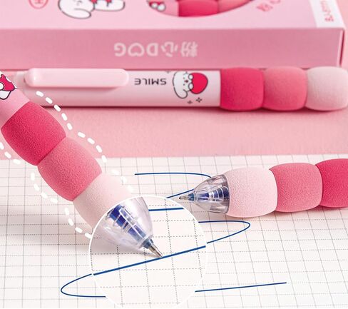 4 Pcs Erasable Gel Pens Cute Retractable Pens Cartoon Bear Pens 0.5mm Black Ink Pen Office School Pens Women Girls Boys Pens (Black Ink-Coffee Bear) in Kuwait