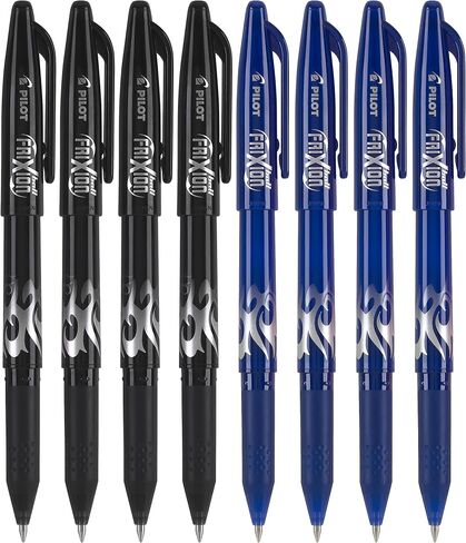 PILOT FriXion Ball Erasable & Refillable Gel Ink Stick Pens, Fine Point, Black Ink, 8-Pack in Saudi Arabia