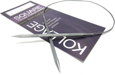 Kollage Square Circular 16-inch (41cm) Knitting Needle with Firm Cable (US 3/3.25mm) in Saudi Arabia
