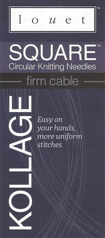 Kollage Square Circular 16-inch (41cm) Knitting Needle with Firm Cable (US 3/3.25mm) in Saudi Arabia