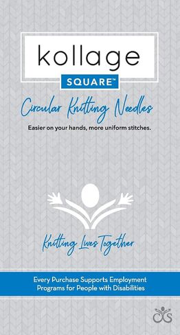 Kollage Square Circular 16-inch (41cm) Knitting Needle with Firm Cable (US 3/3.25mm) in Saudi Arabia