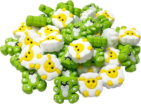 10 قطع من سدادات إبر الحياكة من Yzzyemn وملحقات ومستلزمات الحياكة وأدوات الحياكة للمبتدئين لهدايا الحياكة (الدب + الأغنام، مقاس 10-15) in Kuwait