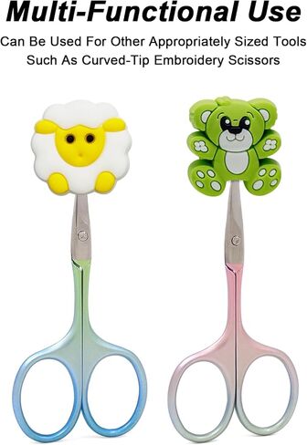 10 قطع من سدادات إبر الحياكة من Yzzyemn وملحقات ومستلزمات الحياكة وأدوات الحياكة للمبتدئين لهدايا الحياكة (الدب + الأغنام، مقاس 10-15) in Kuwait