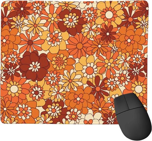 Colorful Flowers Berries Mouse Pad,Beautiful Floral Plants Waterproof Mouse Mat,Non-Slip Rubber Base Durable Stitched Edges Computer Mousepad for Gaming Home Office Wireless Mouse 9.5"x7.8" in Saudi Arabia