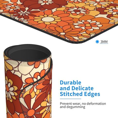 Colorful Flowers Berries Mouse Pad,Beautiful Floral Plants Waterproof Mouse Mat,Non-Slip Rubber Base Durable Stitched Edges Computer Mousepad for Gaming Home Office Wireless Mouse 9.5"x7.8" in Saudi Arabia