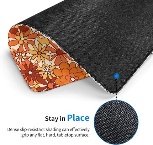 Colorful Flowers Berries Mouse Pad,Beautiful Floral Plants Waterproof Mouse Mat,Non-Slip Rubber Base Durable Stitched Edges Computer Mousepad for Gaming Home Office Wireless Mouse 9.5"x7.8" in Saudi Arabia