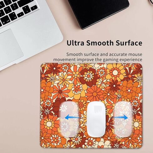 Colorful Flowers Berries Mouse Pad,Beautiful Floral Plants Waterproof Mouse Mat,Non-Slip Rubber Base Durable Stitched Edges Computer Mousepad for Gaming Home Office Wireless Mouse 9.5"x7.8" in Saudi Arabia