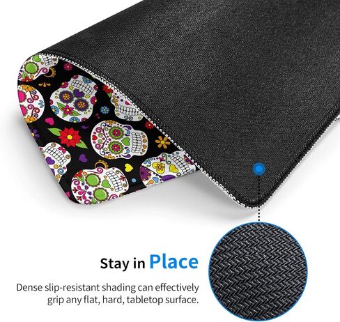 Colorful Flowers Berries Mouse Pad,Beautiful Floral Plants Waterproof Mouse Mat,Non-Slip Rubber Base Durable Stitched Edges Computer Mousepad for Gaming Home Office Wireless Mouse 9.5"x7.8" in Saudi Arabia