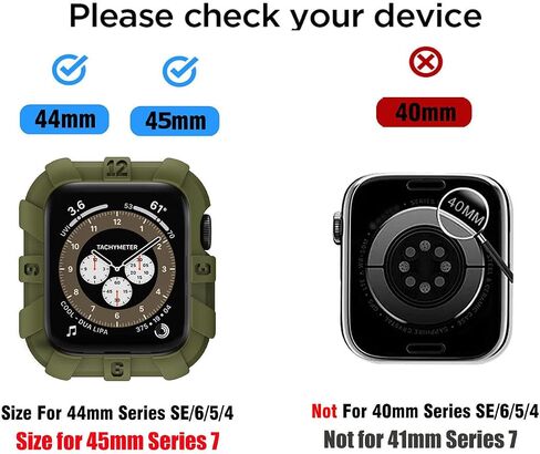 T-ENGINE متوافق مع Apple Watch Series 9 8/7 45mm SE 6/5/4/3 44mm 42mm، حافظة متينة مع حزام للرجال والنساء (45mm/44mm/42mm، برتقالي + خشب) in Kuwait