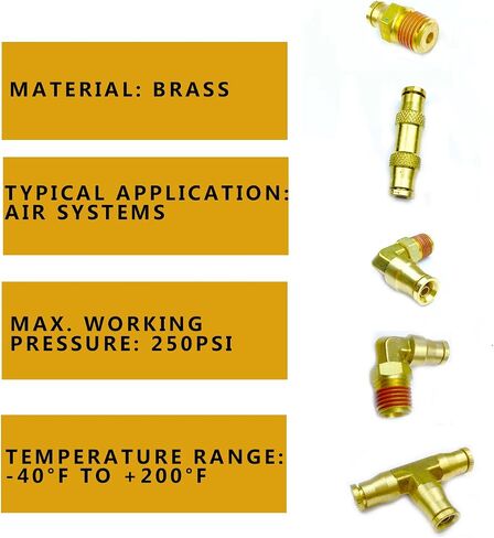3/8 inch DOT Push to Connect Fittings Air Bag Fittings Air Line Fittings Push in Fittings Air Brake Repair Kit DOT Air Fittings for Air Suspension System in Saudi Arabia