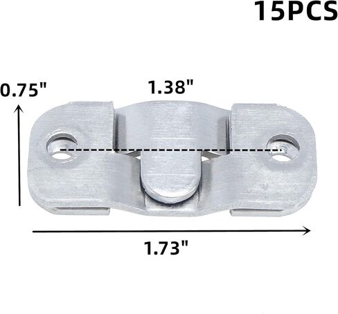 15 قطعة من دعامات التثبيت المتساطحة إطار صورة متشابك على شكل حرف Z إطار صورة مشبك معلق بإبزيم تعليق من الفولاذ المقاوم للصدأ مقاس 35 مم/1.38 بوصة فضي (يشمل المسمار) in Kuwait
