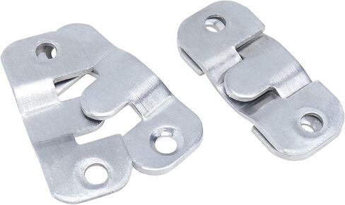 15 قطعة من دعامات التثبيت المتساطحة إطار صورة متشابك على شكل حرف Z إطار صورة مشبك معلق بإبزيم تعليق من الفولاذ المقاوم للصدأ مقاس 35 مم/1.38 بوصة فضي (يشمل المسمار) in Kuwait