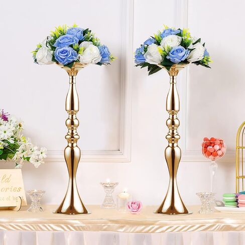 Sziqiqi Floral Centerpiece Riser Flower Arrangement Stand for Wedding Centerpiece Birthday Anniversary Party Tablescape Decoration, Gold 19.7in in Saudi Arabia