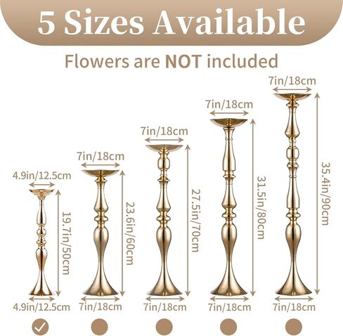 Sziqiqi Floral Centerpiece Riser Flower Arrangement Stand for Wedding Centerpiece Birthday Anniversary Party Tablescape Decoration, Gold 19.7in in Saudi Arabia