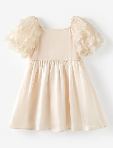 PATPAT Toddler Girl's Tulle Dress Contrast Mesh Puff Short Sleeve A Line Party Dress 3-6 Years in Saudi Arabia