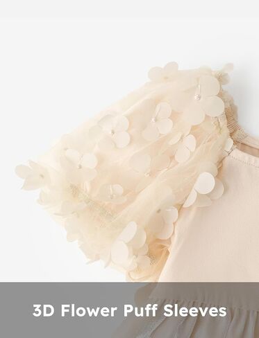PATPAT Toddler Girl's Tulle Dress Contrast Mesh Puff Short Sleeve A Line Party Dress 3-6 Years in Saudi Arabia