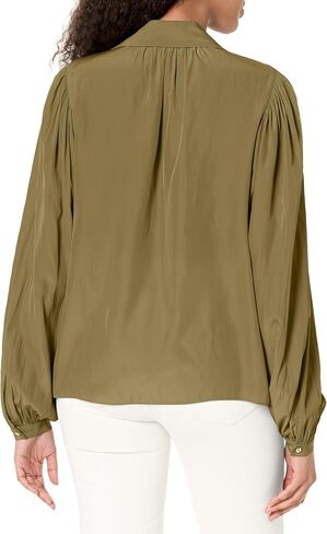 Ramy Brook Women's Azariah Long Sleeve Collared Top in Saudi Arabia