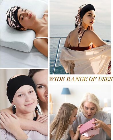4 Pcs Cancer Hats Chemo Headwear Turbans for Women Pre Tied Bandana Turban Hat Chemo Scarf Cancer Hats Hair Loss in Saudi Arabia
