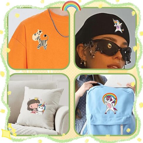 30Pcs Cute Animals Iron on Transfers Vinyl Heat Transfer Iron on Stickers for T-Shirt Clothing Jacket Hat Backpacks DIY Clothes in Kuwait