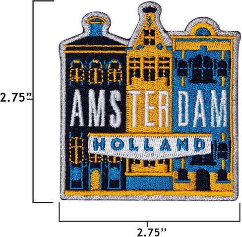 Amsterdam Patch - Netherlands Souvenir - Amsterdam Iron On Travel Badge in Saudi Arabia