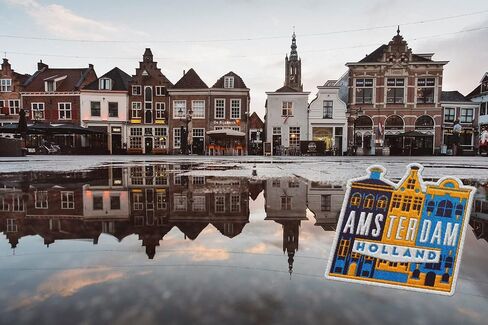 Amsterdam Patch - Netherlands Souvenir - Amsterdam Iron On Travel Badge in Saudi Arabia