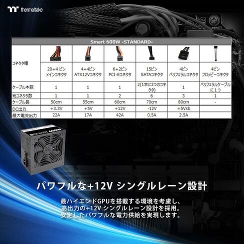 600W, Thermaltake, PS-SPD-0600NPCWBZ-W Power Supply in Saudi Arabia
