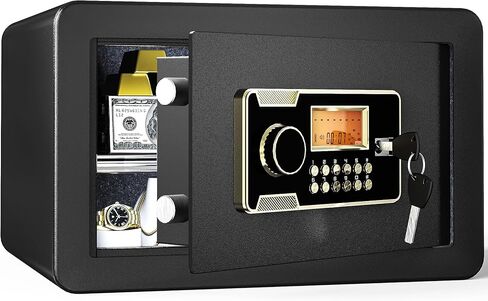 YITAHOME 1.5 Cu ft Safe Box Fireproof Waterproof, Electronic Security Safe Box with Fireproof Document Bag, Removable Shelf, Digital Keypad Lock, Protects Money Jewelry Cash for Home Office Hotel in Saudi Arabia