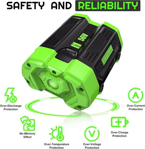 5000mAh Replacment Battery for EGO 56V Battery Compatible with EGO Bettery 56 Volts Cordless Power Tools BA2800 BA4200 BA4200T BA1400 BA1400T BA2240 BA1120 Lithium Battery 【1-Pack 56V 5.0Ah】Black in Saudi Arabia