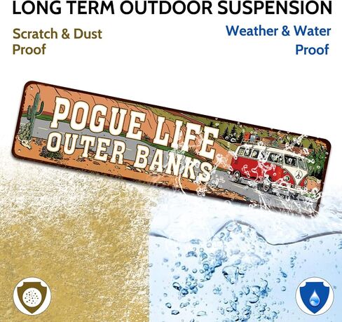 Summer Themed Flip Flop Zone Metal Sign - Tropical Wall Decor Beach Sign for Lake House, Sunroom or Covered Patio, 4 x 16 inch in Saudi Arabia