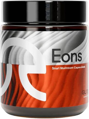 Eons Mushroom Gut Health & Clarity Capsules | Made with Chaga, Turkey Tail, Colostrum | Supercharge Nutrient Asorption | Gluten Free & Vegan | 90 Count in Saudi Arabia