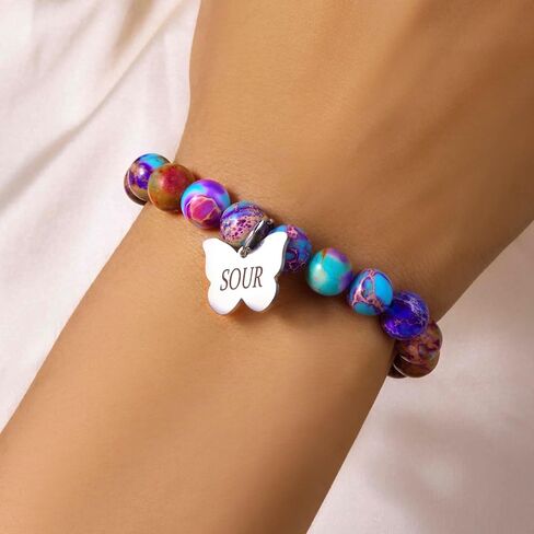 Olivia GUTS/SOUR Album Concert Inspired Bracelets Gifts, Olivia Merch Accessories, Purple Olivia Bracelet for Women Girls Fans Purple Love Pendant Bracelet Olivia Album Concert Costume Dress Décor in Saudi Arabia