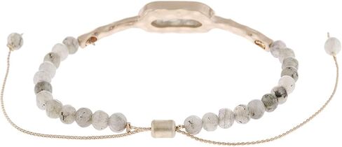 RIAH FASHION Bohemian Natural Semi Precious Stone Bead Bracelet - Healing Gem Chakra Prayer Friendship Slide Adjustable Bolo Cuff Bangle Faceted Jewel Charm in Saudi Arabia