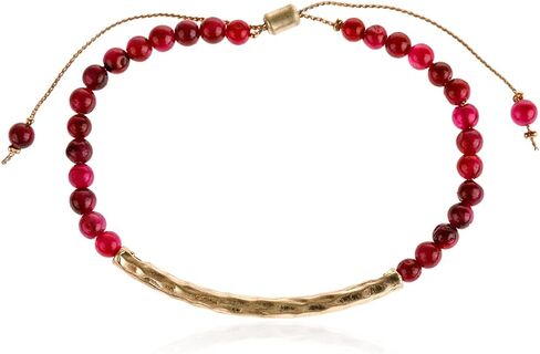 RIAH FASHION Bohemian Natural Semi Precious Stone Bead Bracelet - Healing Gem Chakra Prayer Friendship Slide Adjustable Bolo Cuff Bangle Faceted Jewel Charm in Saudi Arabia