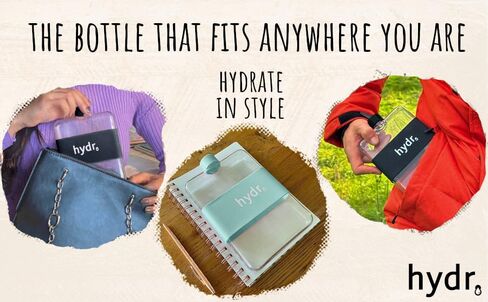 hydr | Flat Water Bottle Changeable Sleeves | 2 Sleeves & 2 Colors in Saudi Arabia